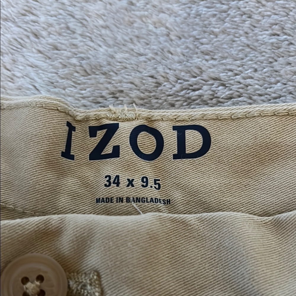 Izod Beige Casual Trousers